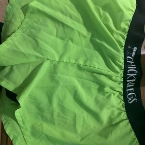 ChicknLegs Men's Athletic Shorts 2” Split- Neon Green